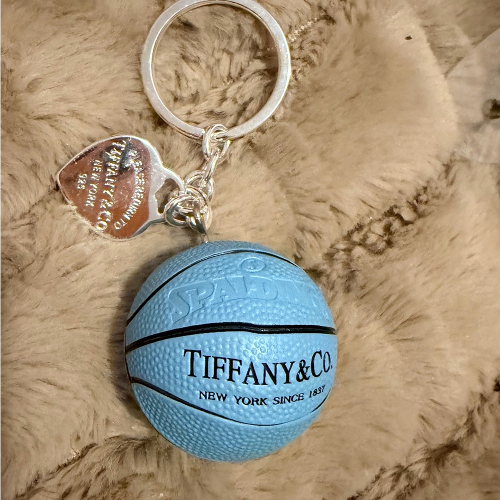 Spalding Blue Basketball Keychain-Fashion